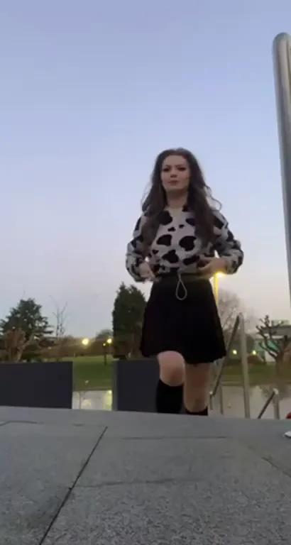 [gif] Probably the riskiest place on campus to get my tits out... hope i didnt interrupt anyones lunch..