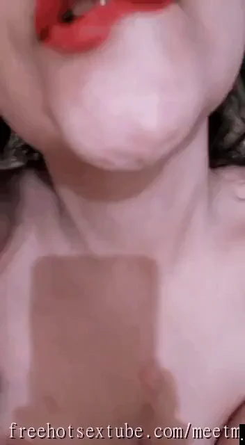 Nerdy Slut Begs for Anime Dick with Wide Open Red Lips 😈💋