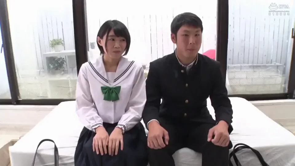 Japanese schoolgirl takes a BBC while her boyfriend waits outside