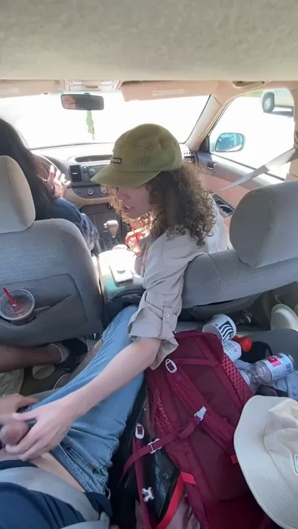 My sweet boy got so shy while I was trying to get frisky in our Uber! Our driver was hilarious.. [MFM] MILF