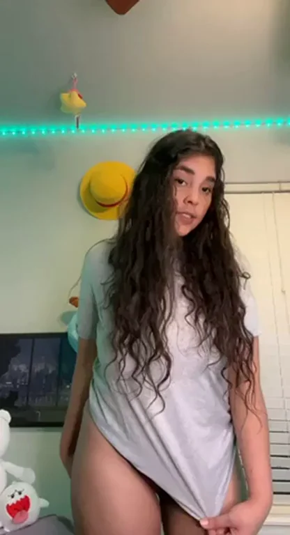 Innocent face, naughty actions