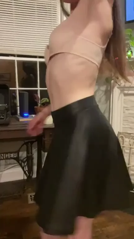 🔥 Perky Babe's Naughty Leather Thong Striptease 😈