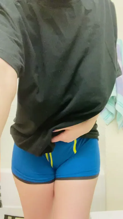 Hot Chick's Teasing Titty Drop in Tight Shorts