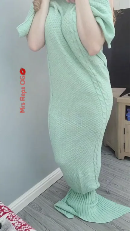Dropping my mermaid blanket, and wiggling it off