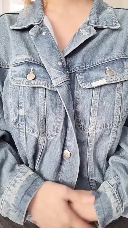 Just thought I'd show you my mom tits under my jacket.