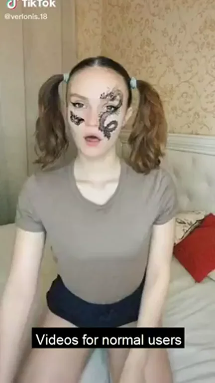 🔥 TikTok Teen Slut 18+ Teases Tits & Pouty Lips in Pigtails 😈