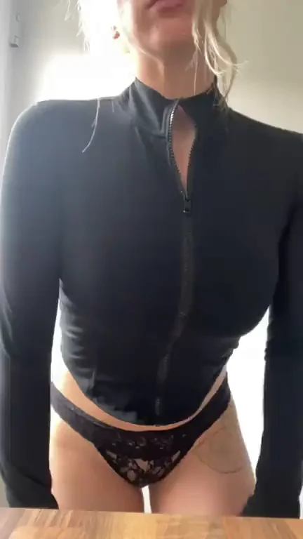 Oopsie! Zipper Slips & Massive Tits Pop Out 🍒💦
