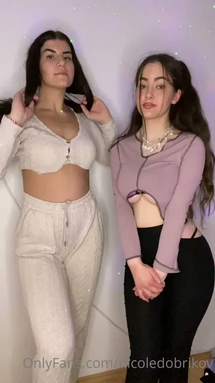 🔥Hot Babes Nicole & Dobri Tease Tits & Ass in Lingerie Before Dildo Action!🍆💦