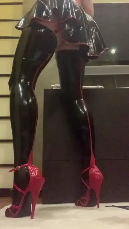 🔥 Latex Domme Teases in Skintight Mini Skirt Slaves Ignored! 😈