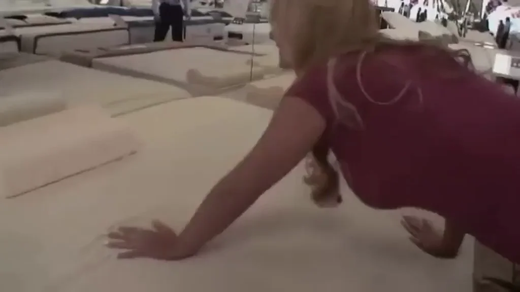 Almost get caught fucking in a bed store