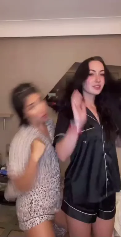 Two Goth Sluts Shaking Tits in Silk 😈🔥