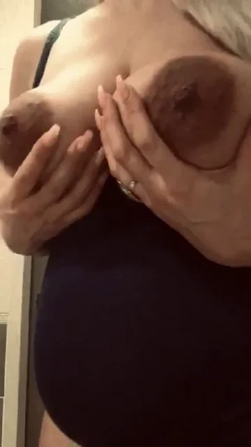 Milky Tits Begging for a Suck: Who Wants to Help Drain These?