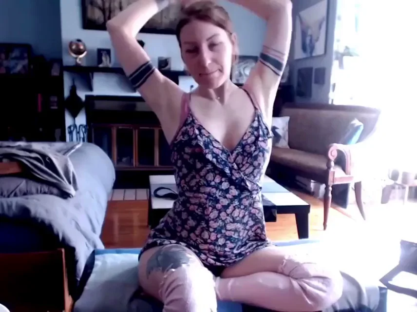 Moving a little dress out of the way