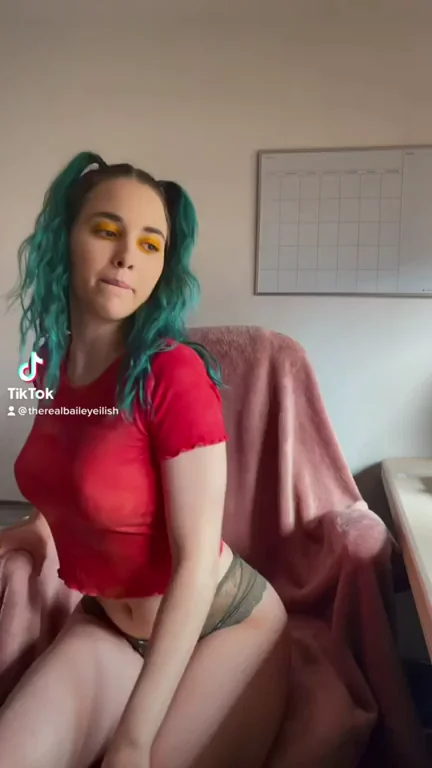 🔥 Neon-Haired Slut Teases Her Juicy Pussy & Perky Tits! 💦