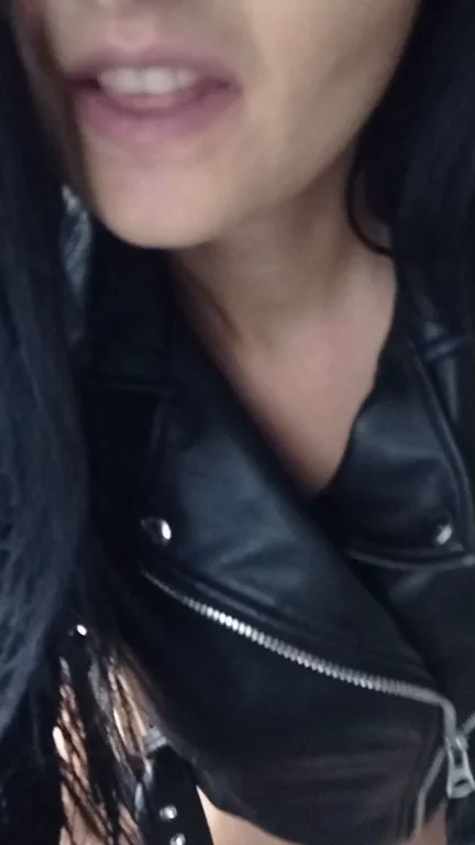 Front or Back? Sexy Leather Tease 🍑🔥