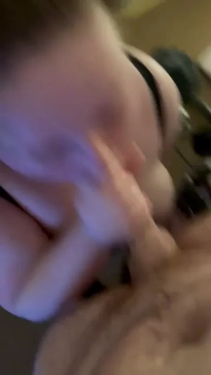 GF's Sloppy Blowjob Ends in Thick Facial Cumshot