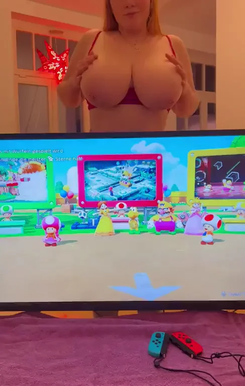 Mario Party Bet: Win and Titfuck My Huge Tits, or I Get Fucked All Night!
