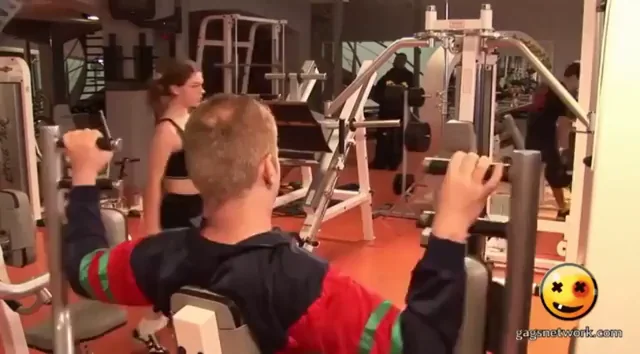 Olga Pavlenko's Massive Tits Flashing Gym Tease GIF 🔥🍈🍈