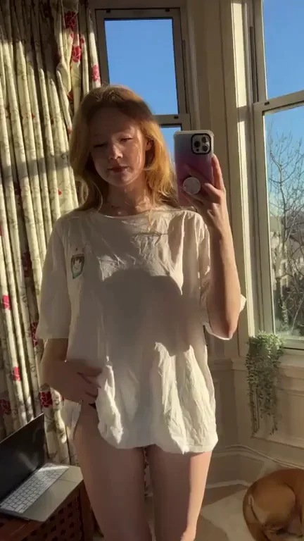White t shirt, no bra, are you breeding me?