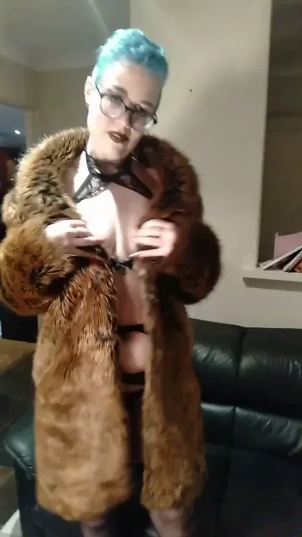 Alt Babe's Coat Tease: What's Hiding Under My Faux Fur?
