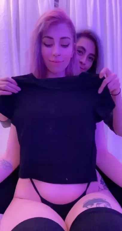 Sharing My Goth GF's Juicy Titties with the World? 😈🍈🍈