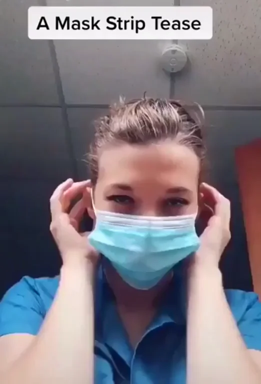 Nurse's Mask Strip Tease Boner Bait 😷🍑💦