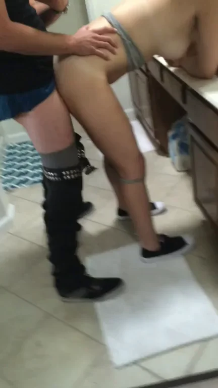 💦 Pounding My Ex's Juicy Ass Doggystyle in the Bathroom Before Work 🔥