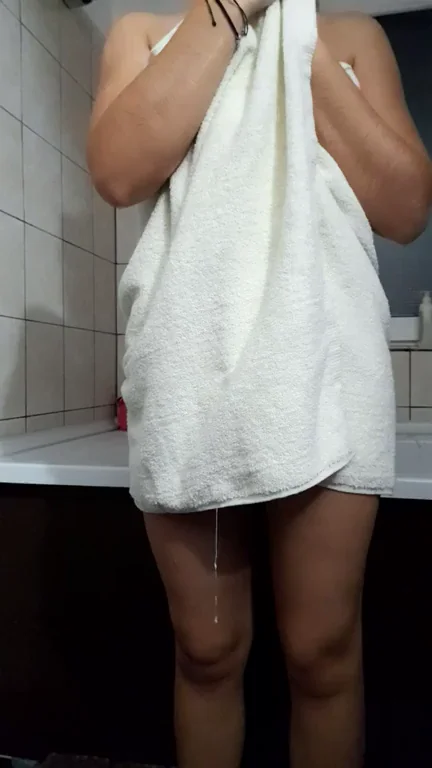 🫦 Am I Hot Enough for Your Load? Towel Titty Tease Drop 💦