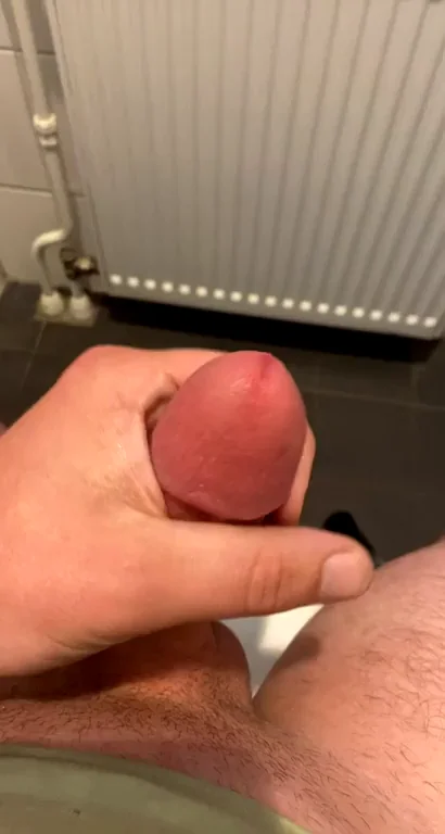 Work Stall Tease: Milking Precum from Cut Cock 💦🚽