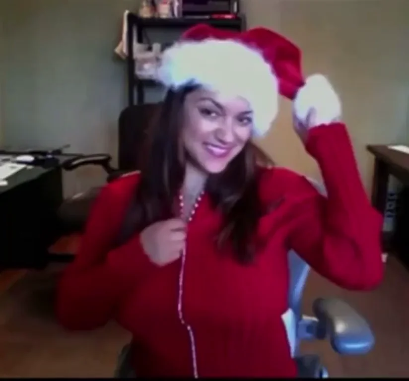 Monica Mendez Santa Slut Zipper Tease 🍒🎅