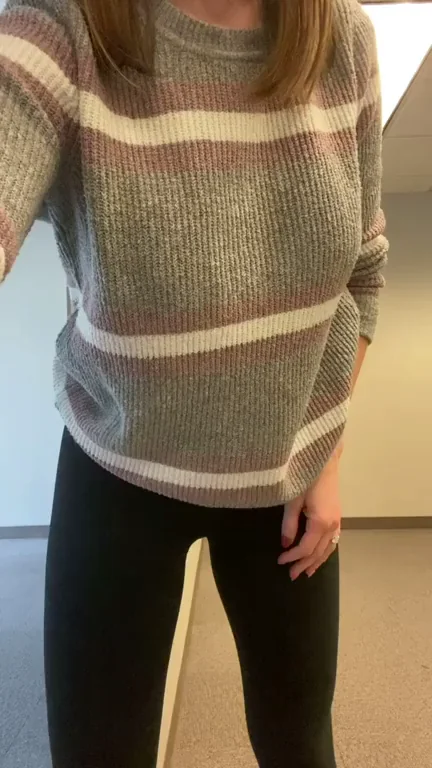 Work Slut's Epic Titty Drop Surprise 😈💦