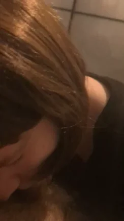 NYE Cock-Sucking Gift: Teen Schoolgirl's Hands-Free Deepthroat Debut