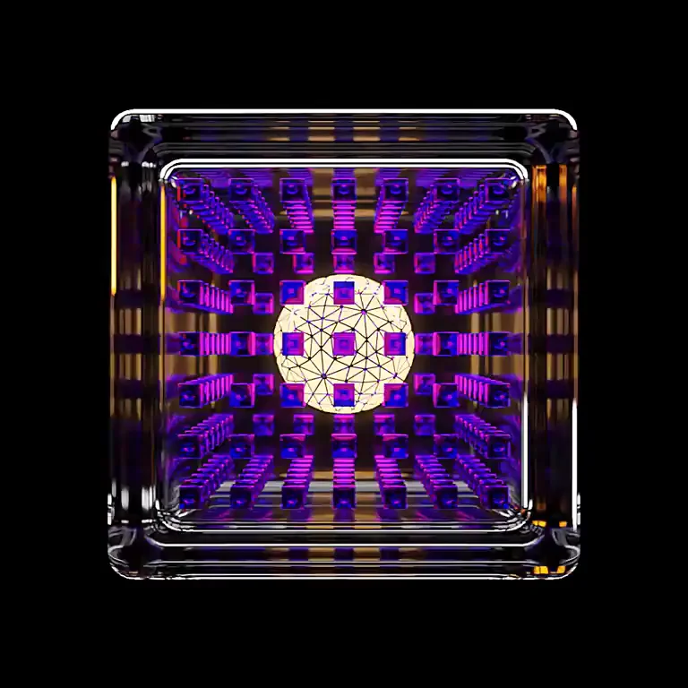 Psychedelic Cube Vortex: Purple Gonwild Trippin'