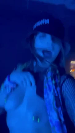Flashing my favorite DJ!