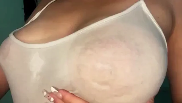 Torpedo Tits Exploding in a Sheer White Shirt 💥🍈🍈