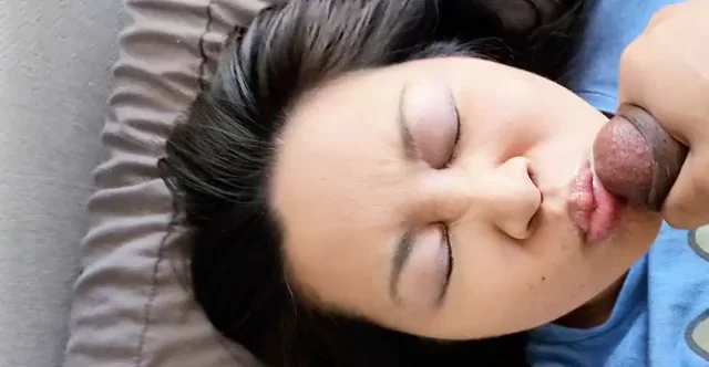 🍆 Thick Asian Babe Takes Massive Cum Facial Load 💦