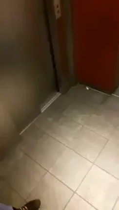 Quick elevator blowjob