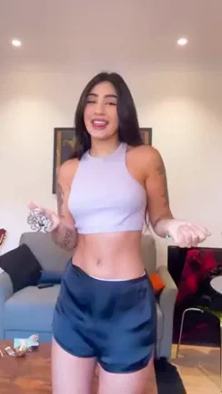Christmas Magic: Latina TikTok Slut's Teasing Pussy & Boob Flash