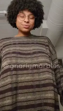 Ebony Babe's Slutty Sweater Titty Drop for Happy Monday Vibes