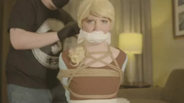 Cinderella can't call for her mice friends to help her with that sock stuffed in her mouth.