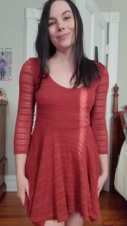 🍂 Naughty Peek Under My Sexy Fall Dress 😈
