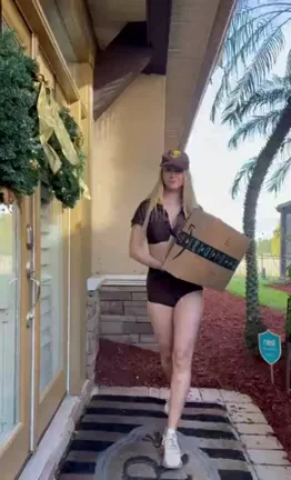 you order some boobies cos this girl's delivering :P