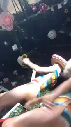 🔥 Wild Mexican Fiesta Latina Flashing Her Juicy Goods 🍑🎉