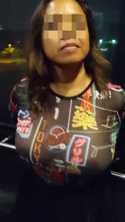 Indian Hotel Slut Flashes Her Massive Tits in Sheer Tease