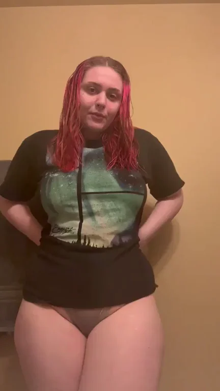 Thick Pink-Haired Slut Teases Her Massive Areolas & Juicy Curves