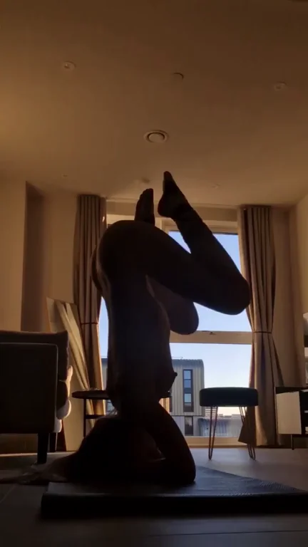 Back to some nude yoga after the holidays