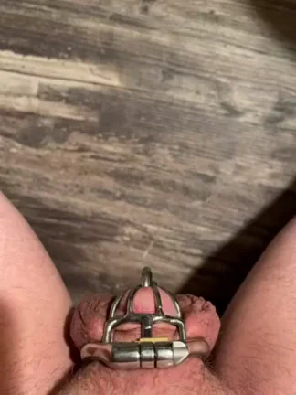 🔒 Caged Cuck Watches Hotwife's New Year's Bull Kiss 😈💋