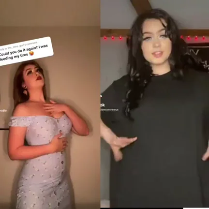 Cute TikTok Slut Teasing Her Perky Tits 😍🍒