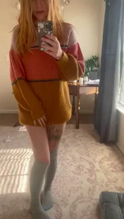 If you saw me in public would you think there's nothing under my sweater dress ?