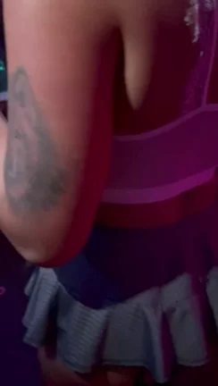 Bending over in the club begging for a spanking